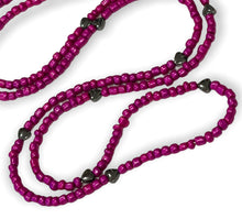 Load image into Gallery viewer, Body Beads Pink Fuchsia Hematite Hearts