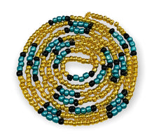 Load image into Gallery viewer, Body Beads Gold Teal Mamba