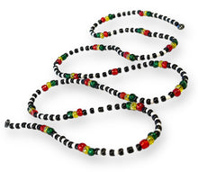 Load image into Gallery viewer, Body Beads Green Rasta Zebra