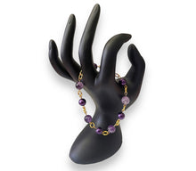 Load image into Gallery viewer, Amethyst Purple Moon Bracelet