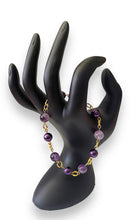 Load image into Gallery viewer, Amethyst Purple Moon Bracelet