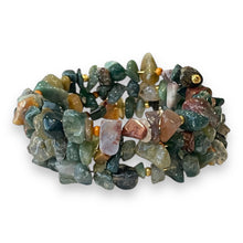 Load image into Gallery viewer, Wrap Bracelet Green Indian Agate