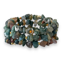 Load image into Gallery viewer, Wrap Bracelet Green Indian Agate