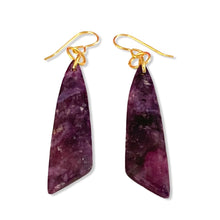 Load image into Gallery viewer, Lepidolite Stone ~ earrings