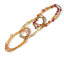 Load image into Gallery viewer, Body Beads Gold Pink