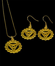 Load image into Gallery viewer, Throat Chakra ~ Necklace & Earrings Ensemble