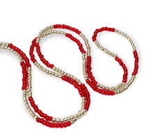 Load image into Gallery viewer, Body Beads Red Silver