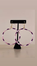 Load image into Gallery viewer, Earrings Beaded Purple Haze
