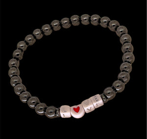Hematite Love Bracelet