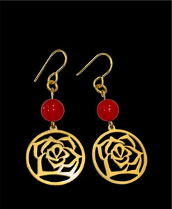 Roses & Jade Earrings