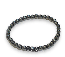 Load image into Gallery viewer, Joy &amp; Peace Hematite Word Bracelets
