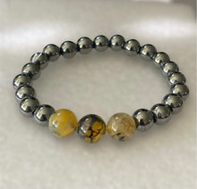 Load image into Gallery viewer, Dragon&#39;s Vein Hematite ~ Men&#39;s Bracelet
