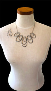 Boutique Fashion Silver Necklace & Earrings