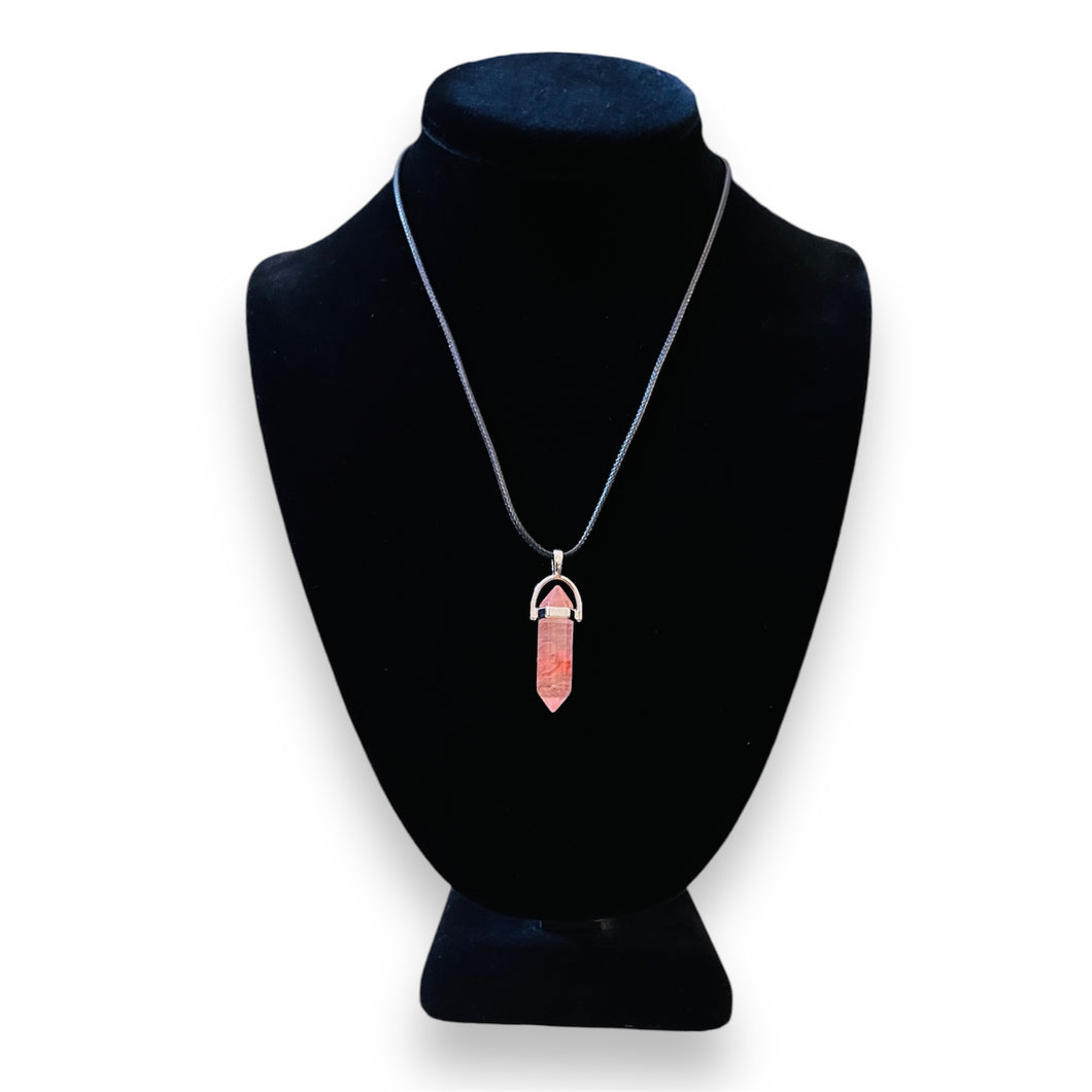 Cherry Quartz Pendant Necklace