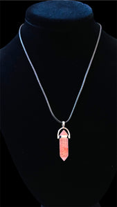 Cherry Quartz Pendant Necklace