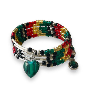 Jamrock and Love Wrap Bracelet