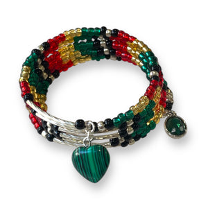 Jamrock and Love Wrap Bracelet