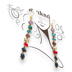 Gems Dangle Two Earrings