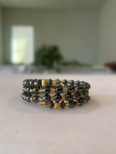 Load image into Gallery viewer, Hematite Gold Wrap Bracelet
