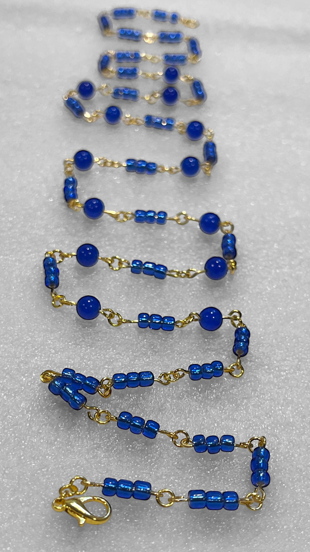 Body Beads Blue Sapphire Cat's Eye