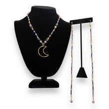 Load image into Gallery viewer, Necklace and Earrings Set Lavender Moon
