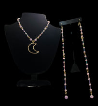 Load image into Gallery viewer, Necklace and Earrings Set Lavender Moon
