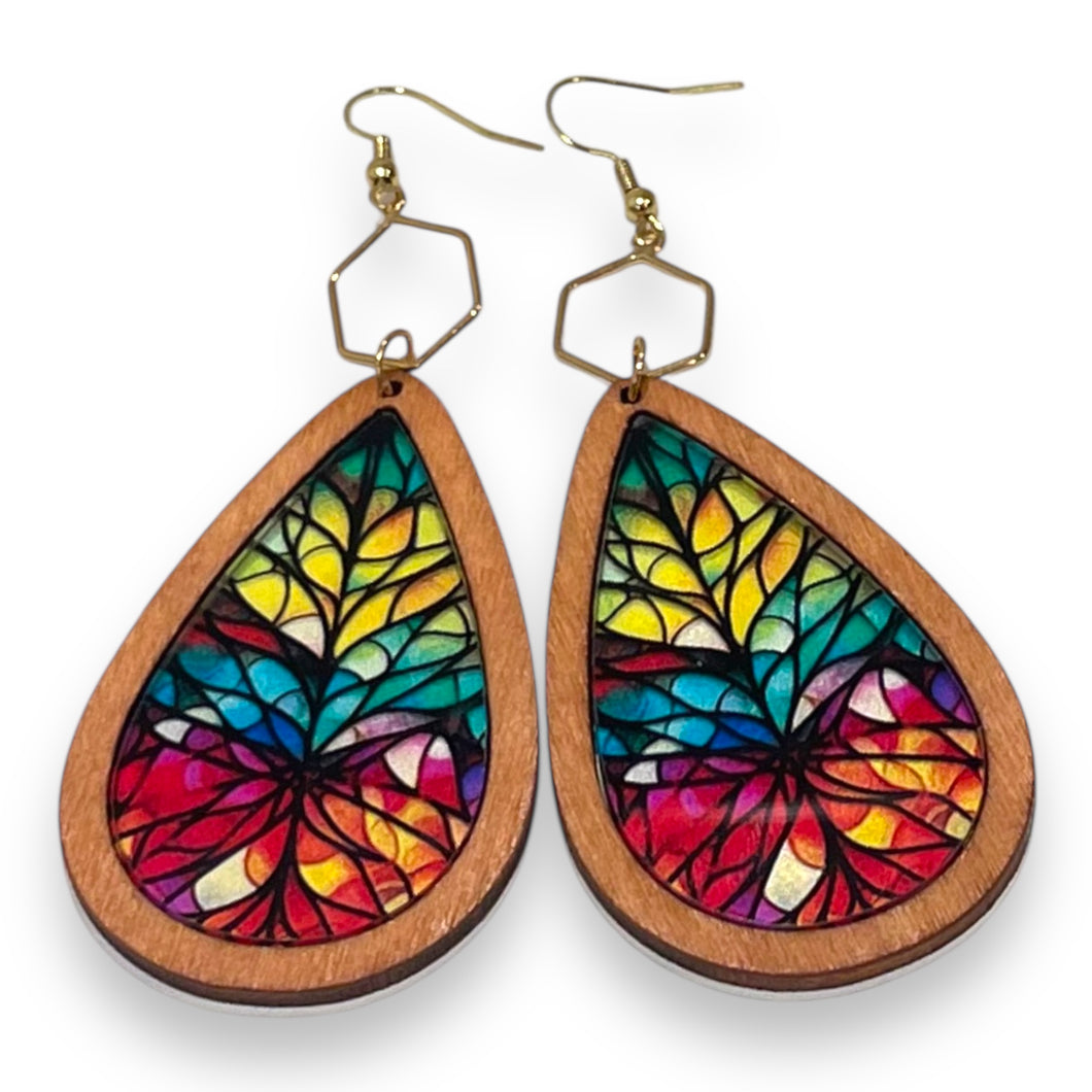 Earrings Mosaic Teardrop