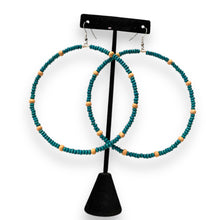 Load image into Gallery viewer, Earrings Big Beaded Hoops
