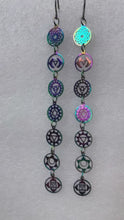 Load and play video in Gallery viewer, Chakra Electroplated Danglers Earrings
