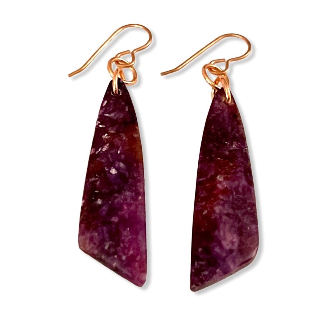 Lepidolite Stone ~ earrings