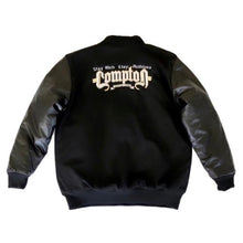 Load image into Gallery viewer, Stay Rich Stay Ruthless Letterman Jacket (Black)
