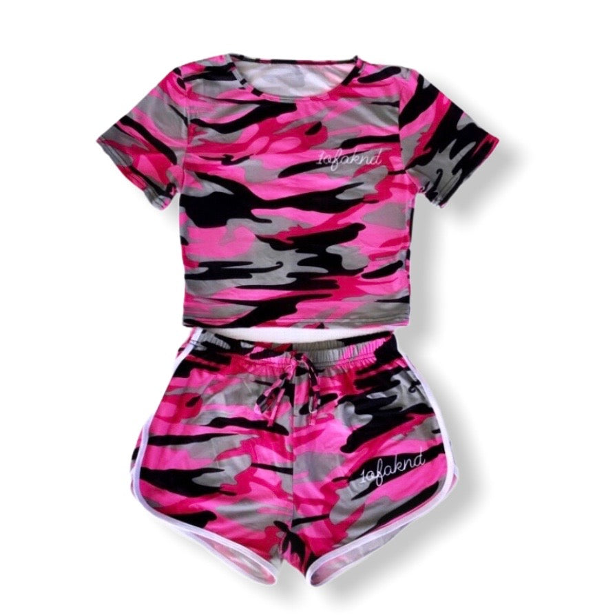 1ofaknd Camouflage Co-ords ~ Pink