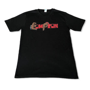 'Compton Unity Tshirt & Snapback Ensemble (Red Brick) black