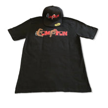 Load image into Gallery viewer, &#39;Compton Unity Tshirt &amp; Snapback Ensemble (Red Brick) black
