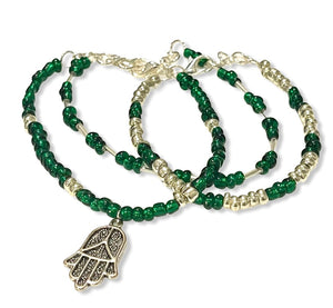 Hamsa Anklet Trio