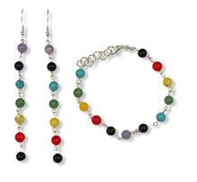 Load image into Gallery viewer, Chakras Vibez ~ Earring &amp; Bracelet Set
