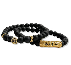 Leopard & World ~ Necklace & Bracelet Set