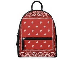 Load image into Gallery viewer, Paisley Print Mini Back Pack Red
