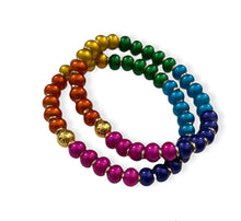 Load image into Gallery viewer, Chakra Vibes &amp; Hematite ~ Earrings &amp; Bracelet Set
