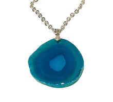 Load image into Gallery viewer, Agate Blue Stone ~ necklace
