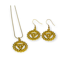 Load image into Gallery viewer, Throat Chakra ~ Necklace &amp; Earrings Ensemble
