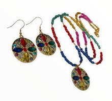 Load image into Gallery viewer, Chakra Vibe  ~ Earrings &amp; Necklace Ensemble
