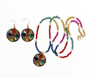 Chakra Vibe  ~ Earrings & Necklace Ensemble