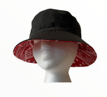 Load image into Gallery viewer, Red Paisley Bucket Hat
