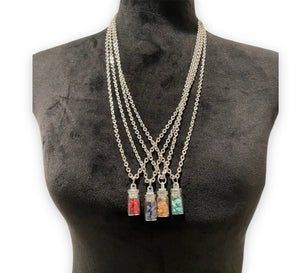 Energy Chips In A Bottle ~ 4 pc Necklace Set
