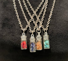 Load image into Gallery viewer, Energy Chips In A Bottle ~ 4 pc Necklace Set
