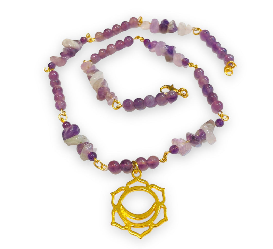 Sacral Chakra Amethyst  ~ necklace