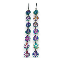 Load image into Gallery viewer, Chakra Electroplated Danglers Earrings

