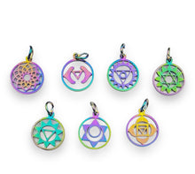 Load image into Gallery viewer, Chakra Electroplated Danglers Earrings
