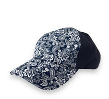Load image into Gallery viewer, Paisley Stretch Navy Cap

